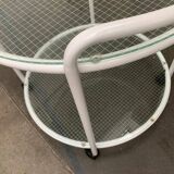 Postmodern Glass Side Table or Dessert Table