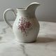 Milk jug Sarreguemines with red rose decoration