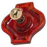 Wall lamp in red and orange ceramic Sputnik, Germany, 1970s
