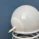 Large mid-century opaline milk glass spiral table lamp