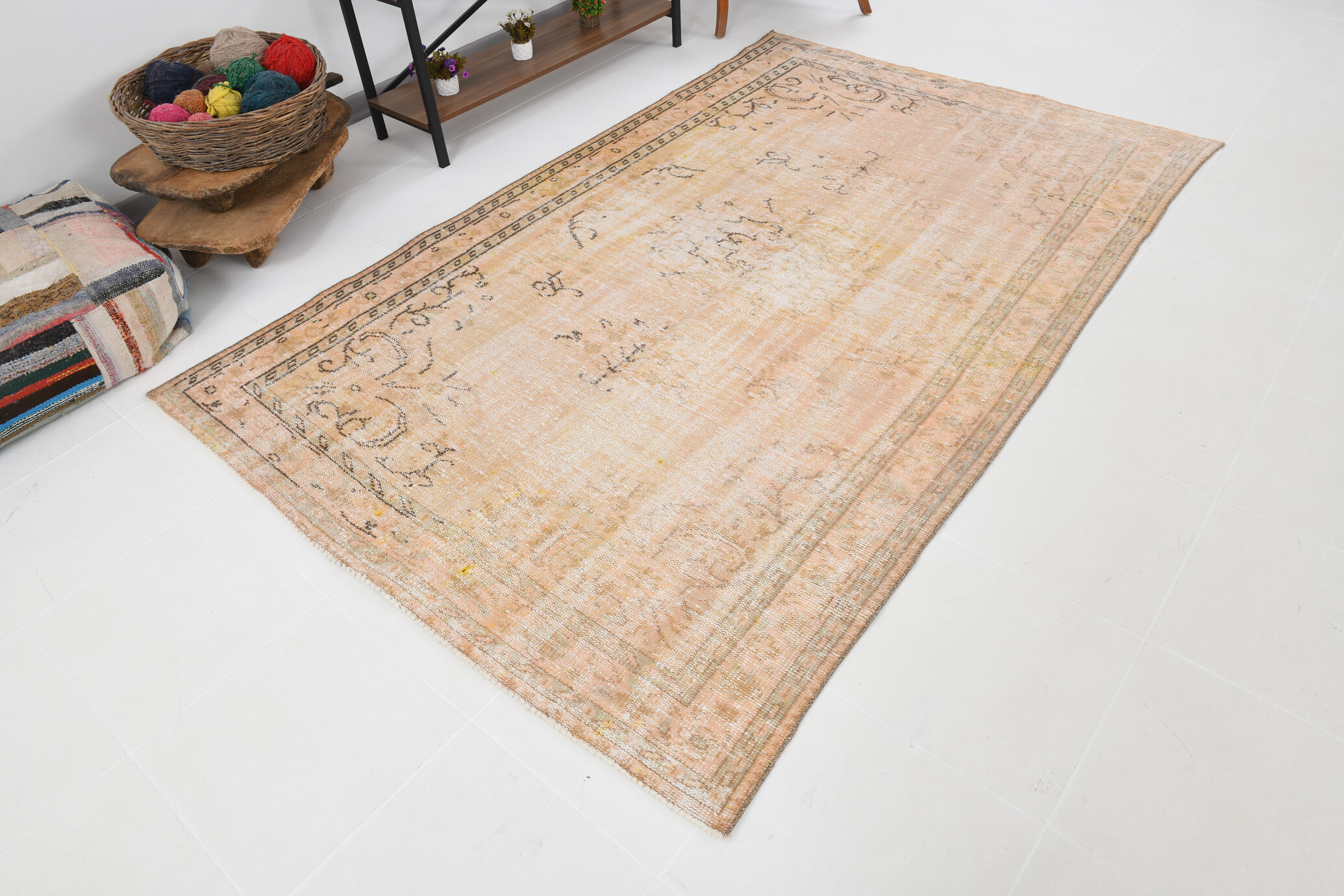 5x8 handmade wool turkish rug 260x163cm