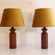 Paire de lampes danoises en teck 1960
