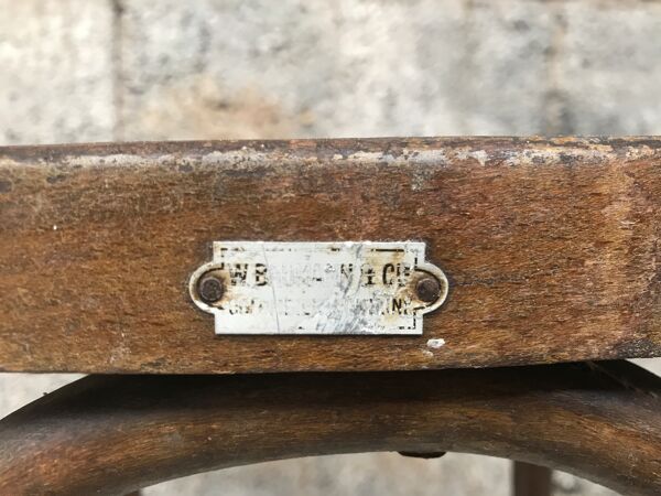 Chaise bistrot en bois Baumann de 1920