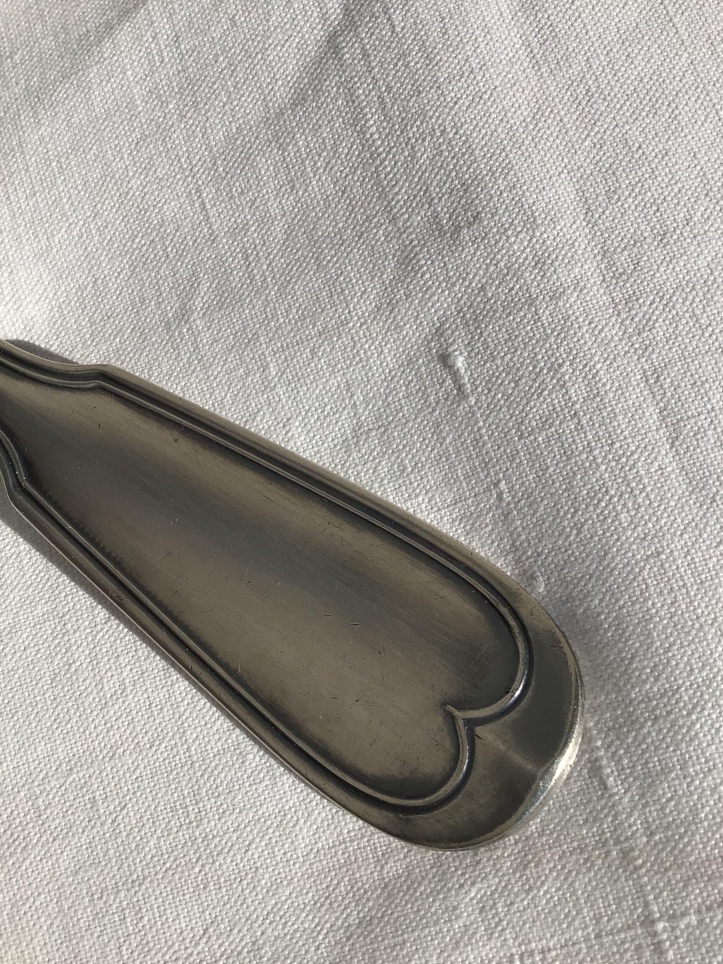 Ladle Christofle monogram TB silver metal old