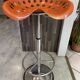 Orange tractor stool Pivoting mower Etienne Fermigier mirima 70