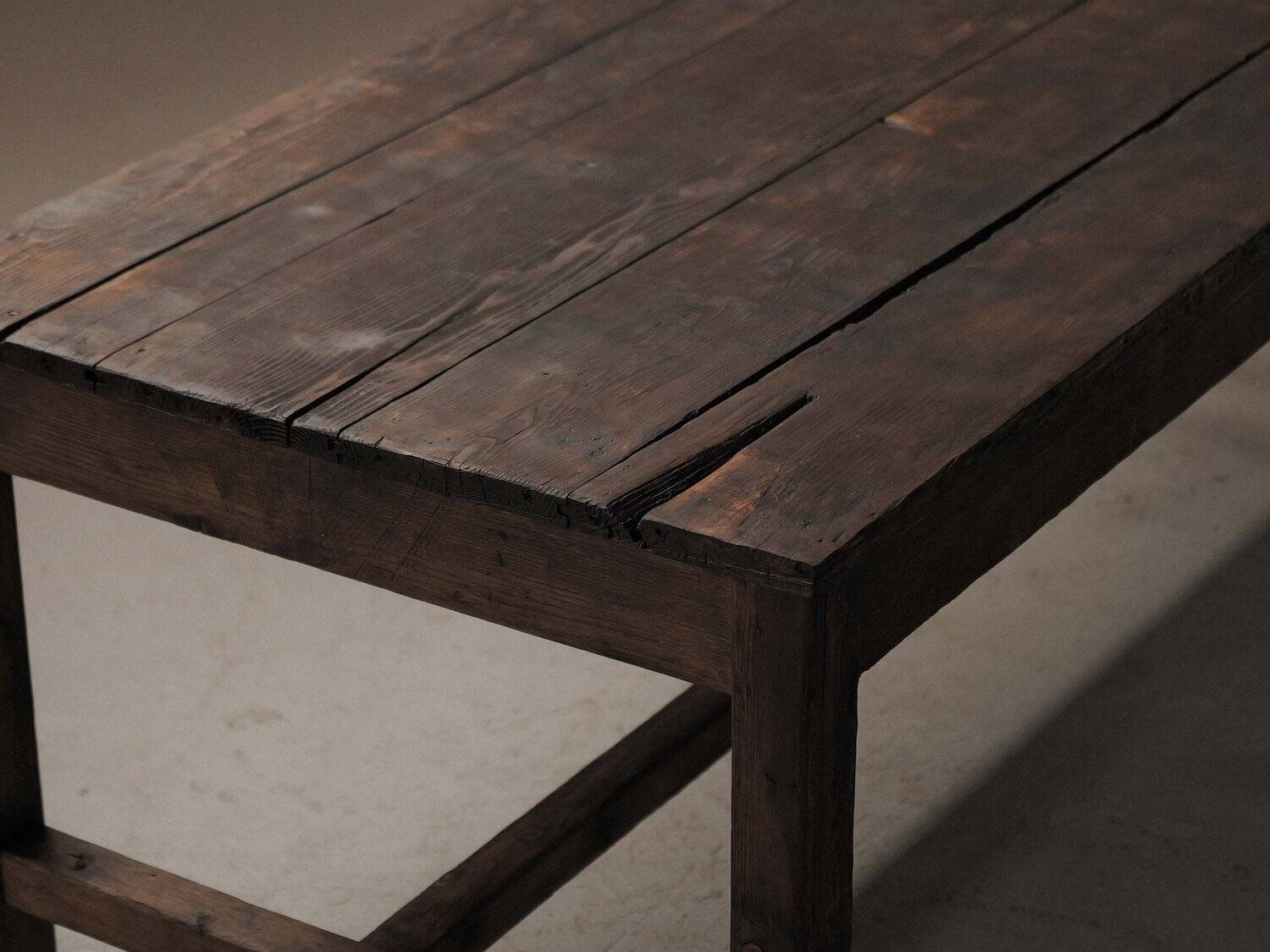 Farm table in solid pine, around 1900