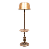 Deknudt Onyx Floor lamp with side Table 1970s Belgium