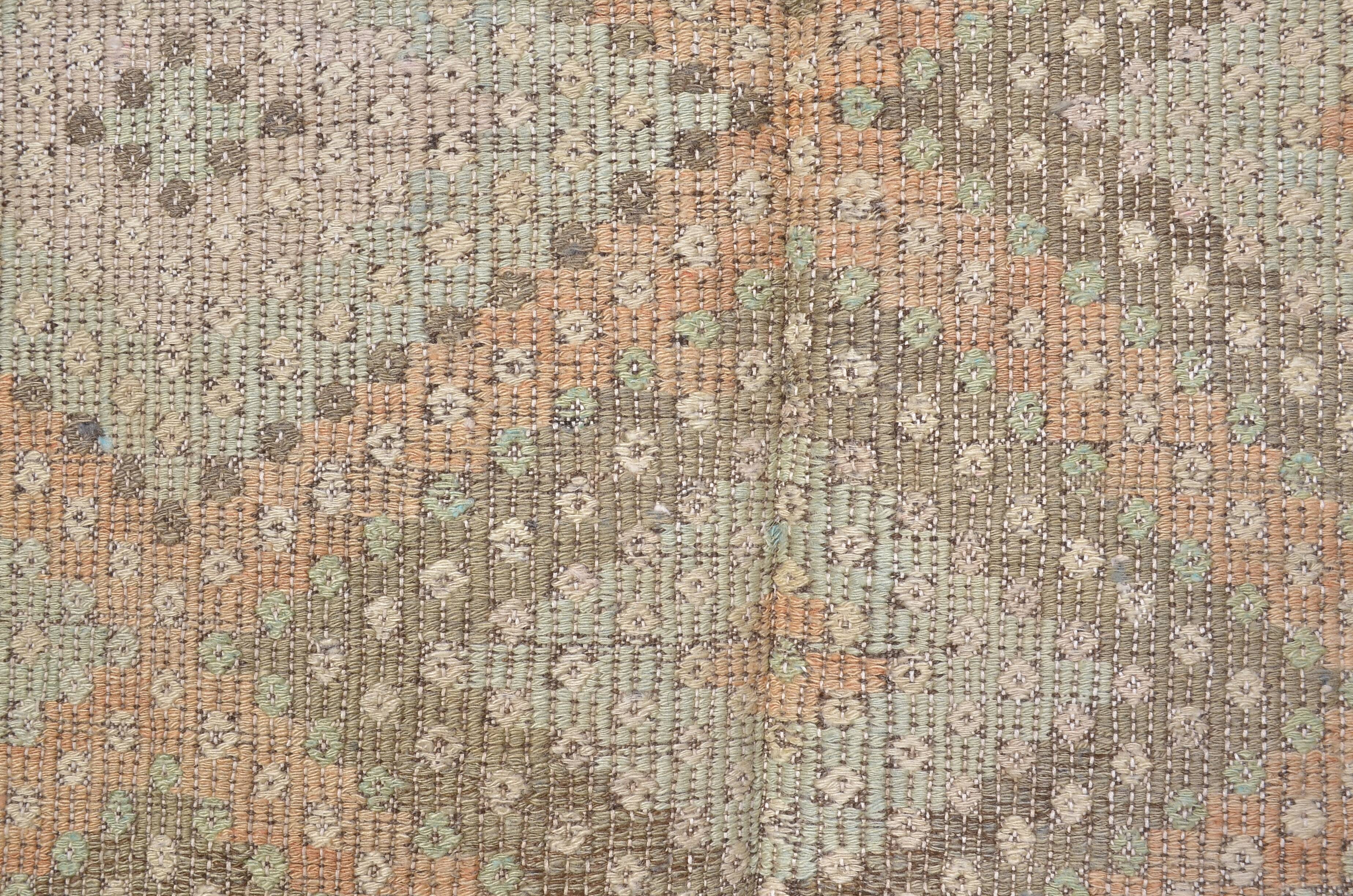 Oushak Vintage Turkish  wool Kilim Rug sku1886