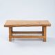 Oak coffee table with lower rope shelf, 1970s
