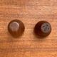 Set of 2 teak salt and pepper shakers from mid-century, 1960s.