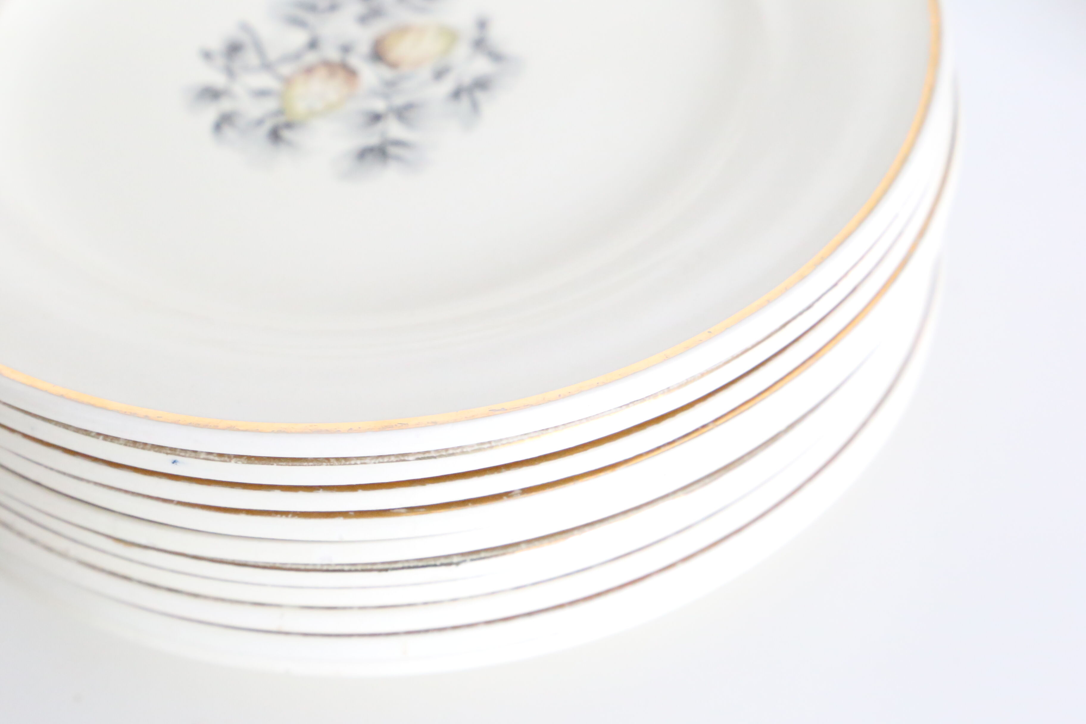 Dessert plates, set of 10, Ceranord Saint Amand