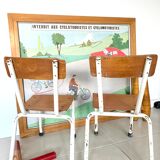 Pair of vintage school chairs
