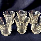 6 verres a shot ou a vodka en verre decor feuilles