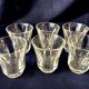 6 glass shot or vodka glasses with leaf decoration