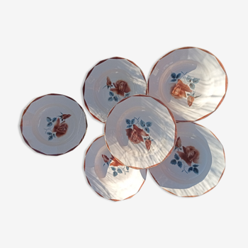 Assiettes creuses de Digoin Sarreguemines