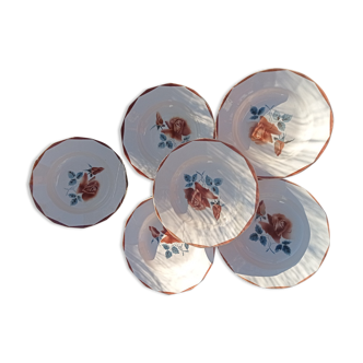 Assiettes creuses de Digoin Sarreguemines