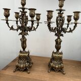 Paire de candélabres en bronze