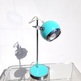 Mint and chrome eyeball lamp