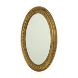 Large Oval Classic Mirror Gold Leaf Baroque Style Flowers 85cm