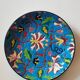 Numbered hollow dish in Longwy emaux.