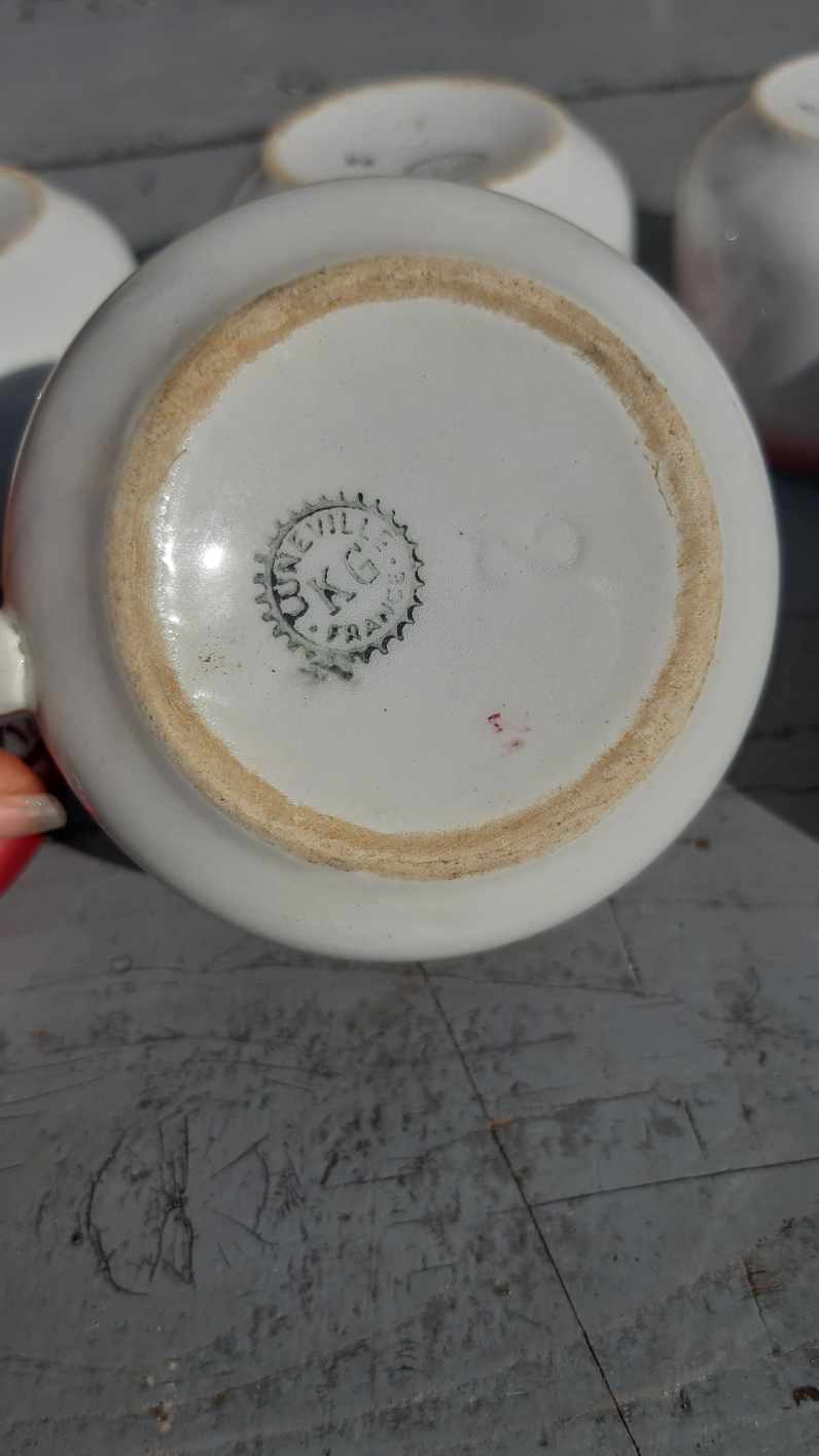 Tasses vintage luneville