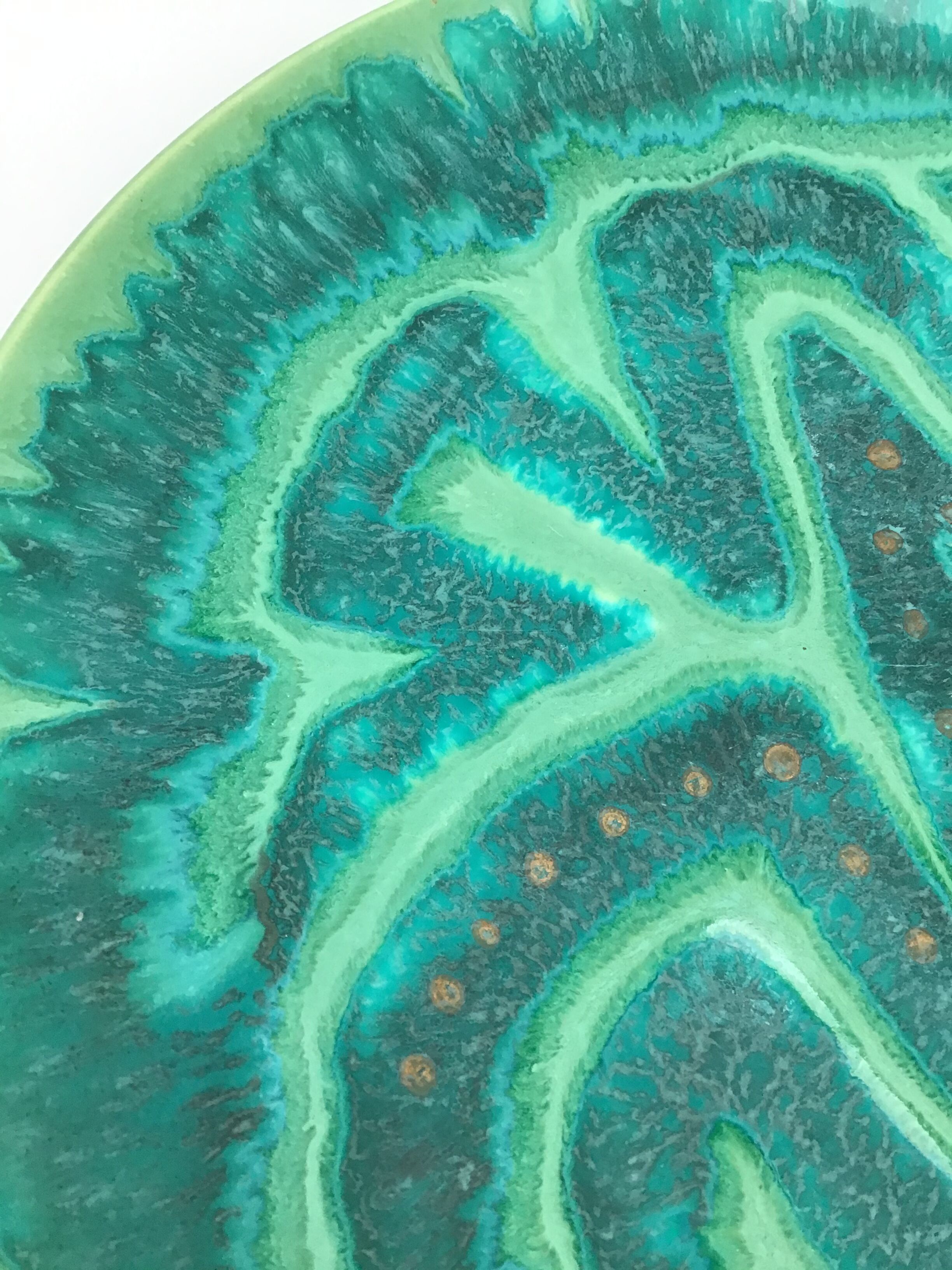 Decorated plate M.Lacoste Kergoel Quimper