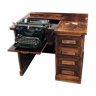 American journalist's desk with a retractable typewriter