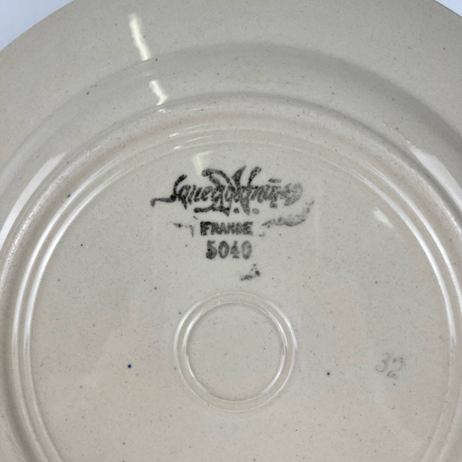 Set de 6 Assiettes à dessert Sarreguemines motif fleur , première moitié du