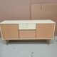 Enfilade Capri, low buffet in lacquer and rattan, brand Red Edition.