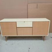 Enfilade Capri, low buffet in lacquer and rattan, brand Red Edition.