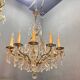 Vintage Crystal Chandelier, Italy, 1960s