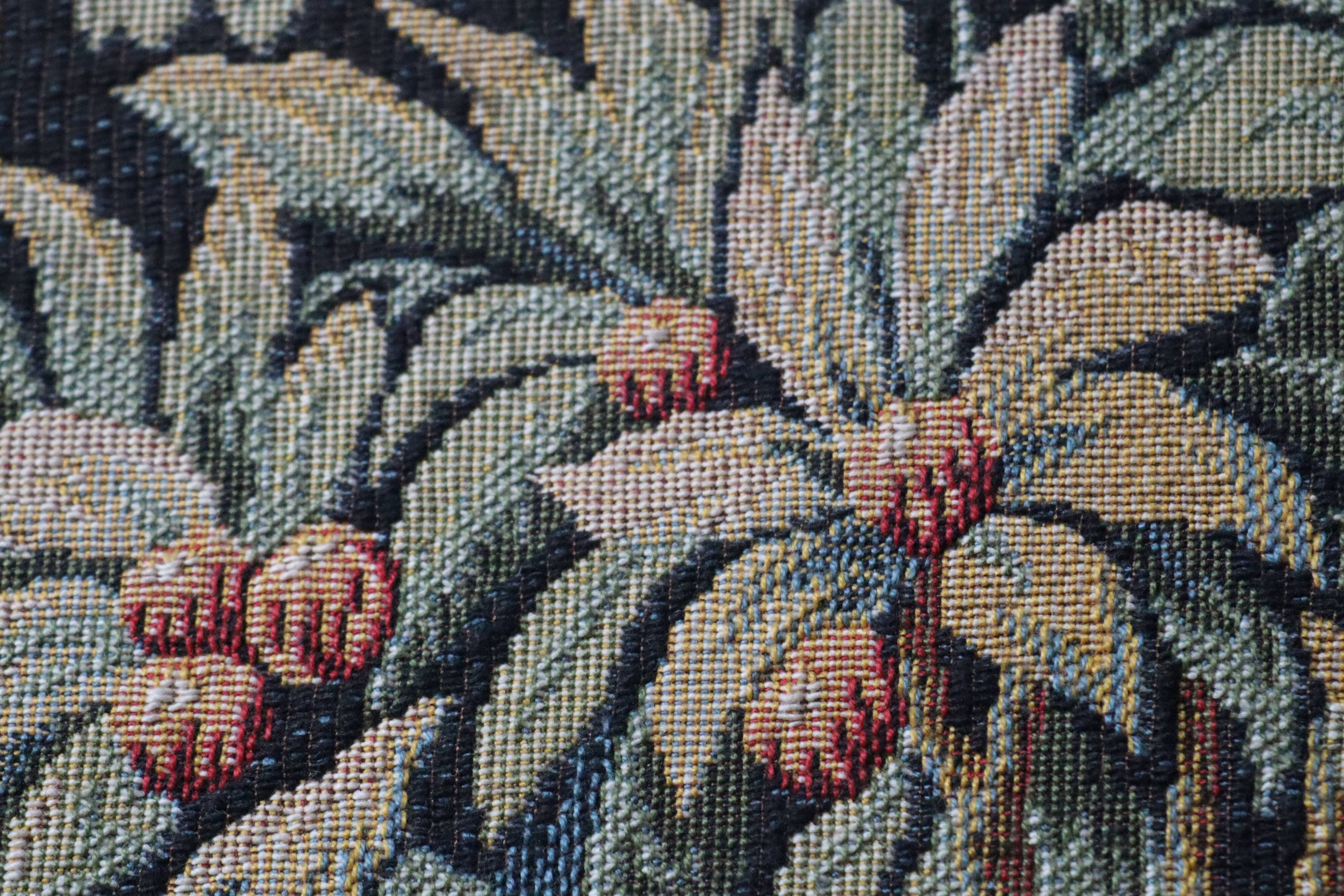 Tapisserie De Jardin Médiévale Point Des Meurins - 72x95cm, Scène Musicale, Licornes, Faite En Flandre/France