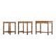Vintage 1970s set of 3 Nesting / Stacking Oak Tables, style of Henning Kjær