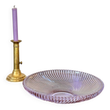 The lilac molded glass compote bowl.