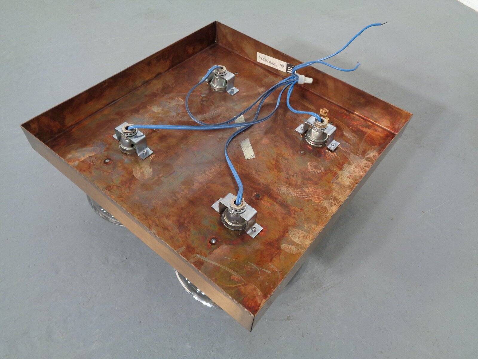 Copper and glass sconce from Cosack, Germany, 1960s.