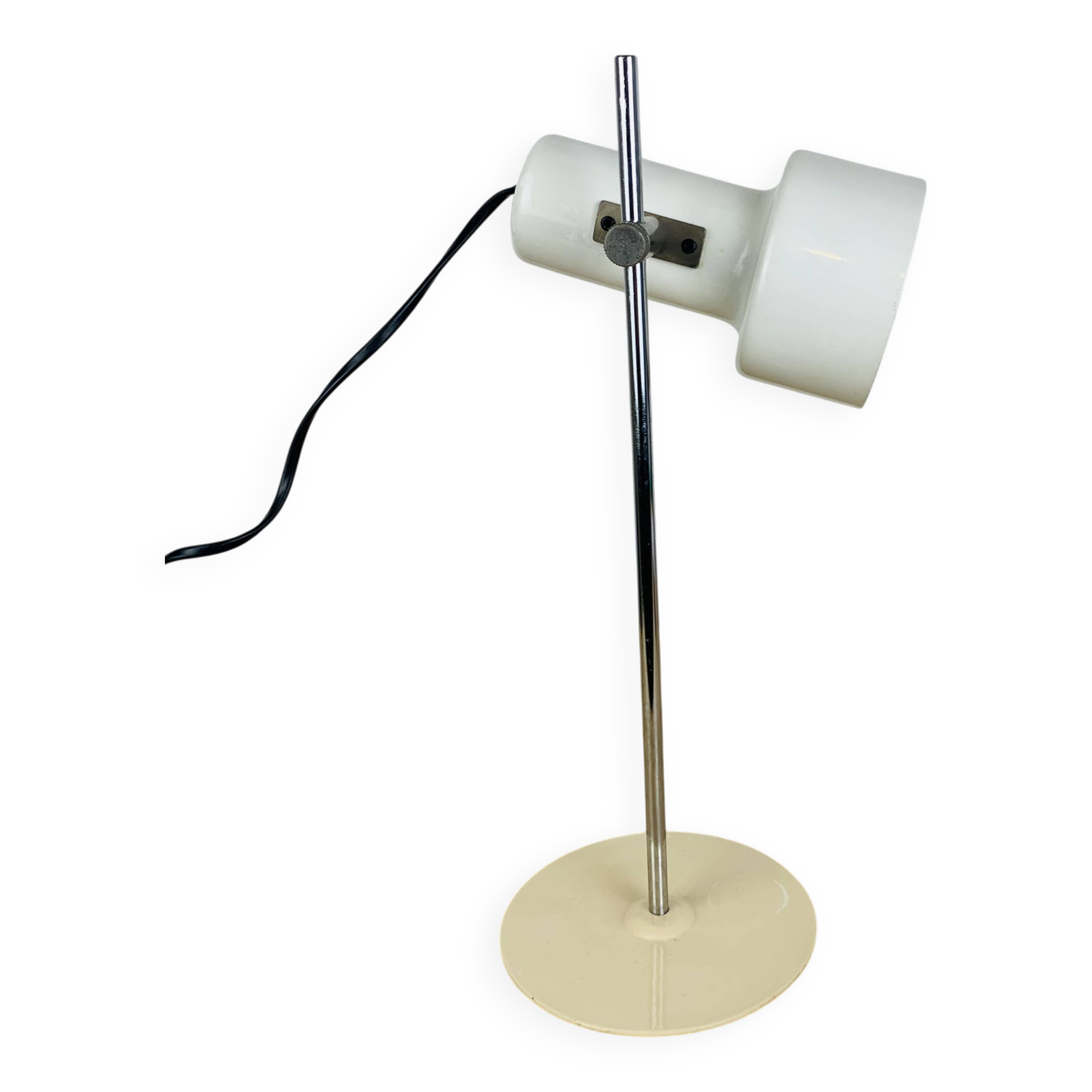 Vintage 60s white spotlight desk lamp