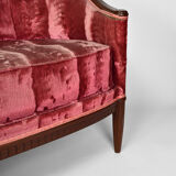 Art Deco Salon by Paul Follot in pink velvet, circa 1920