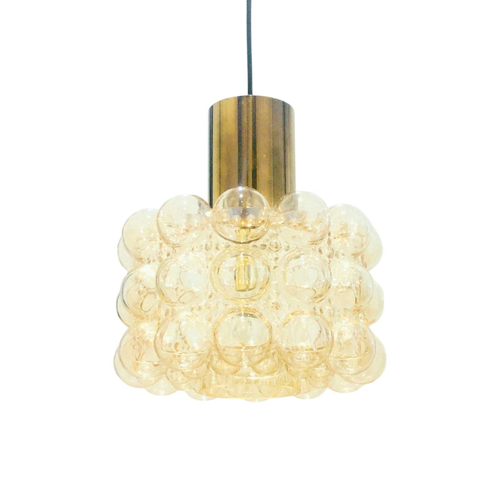 Large Mid-Century Bubble Glass Ceiling Light by H.Tynell for Limburg, 1960s