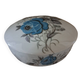 blue roses porcelain jewelry box