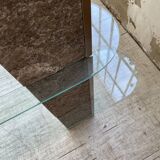 Roche Bobois stone and glass sculpture shelf 1970s