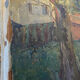 Painting "river and village" by Jacquelin Gaeremynck school of Leers