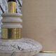 Table lamp in marble, brass and plastic, 1960