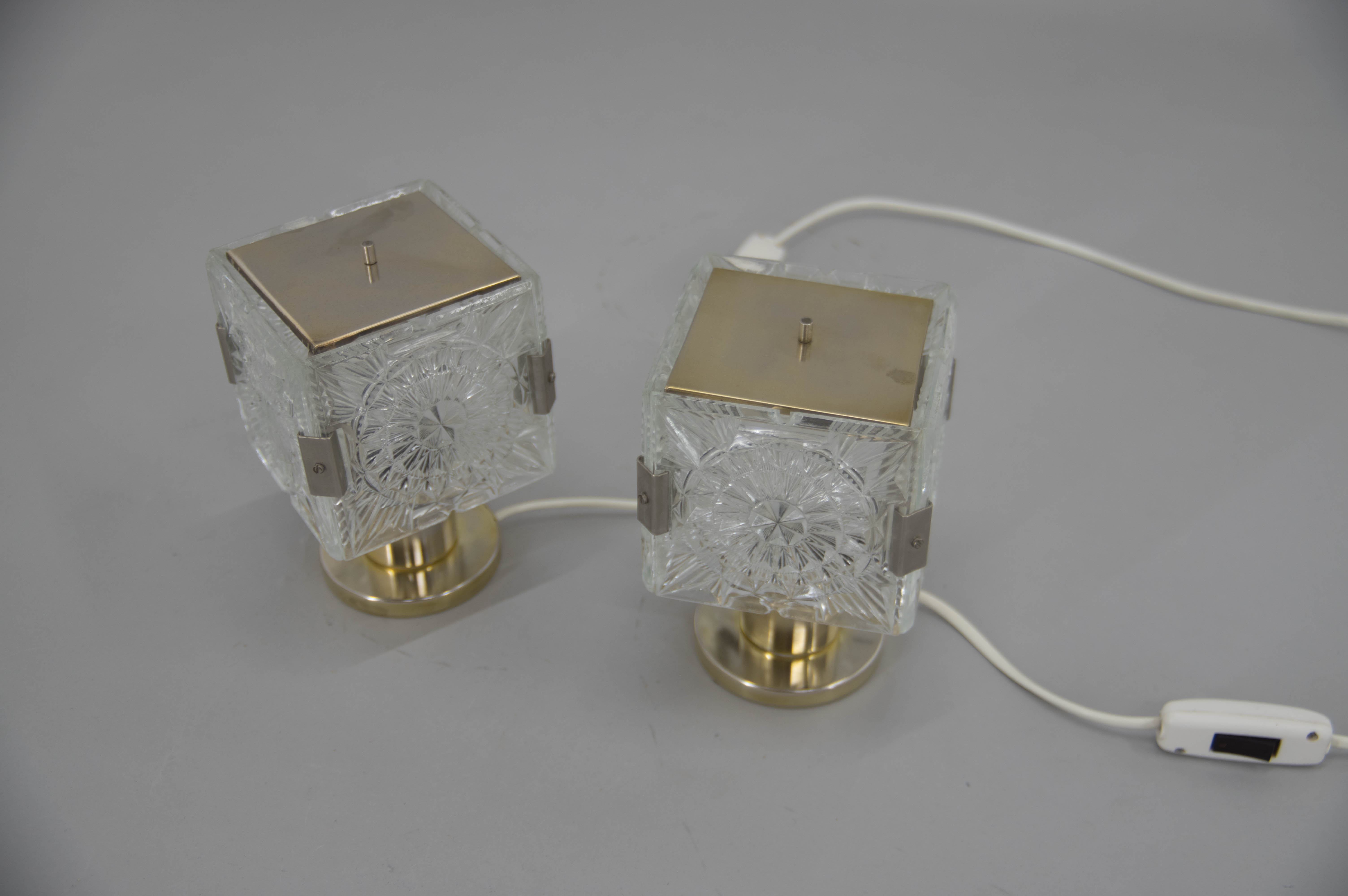 Set of two table lamps by Kamenicky Senov 1970s