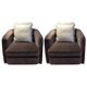Fauteuils en velours violet par Arketipo