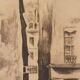Cadre ancienne gravure Rue du chat qui peche à Paris signée