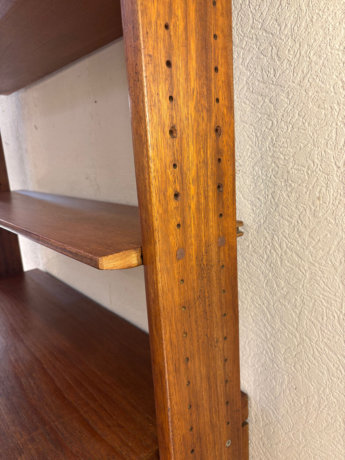 Vintage Scandinavian teak library from the 1960s – design shelf n