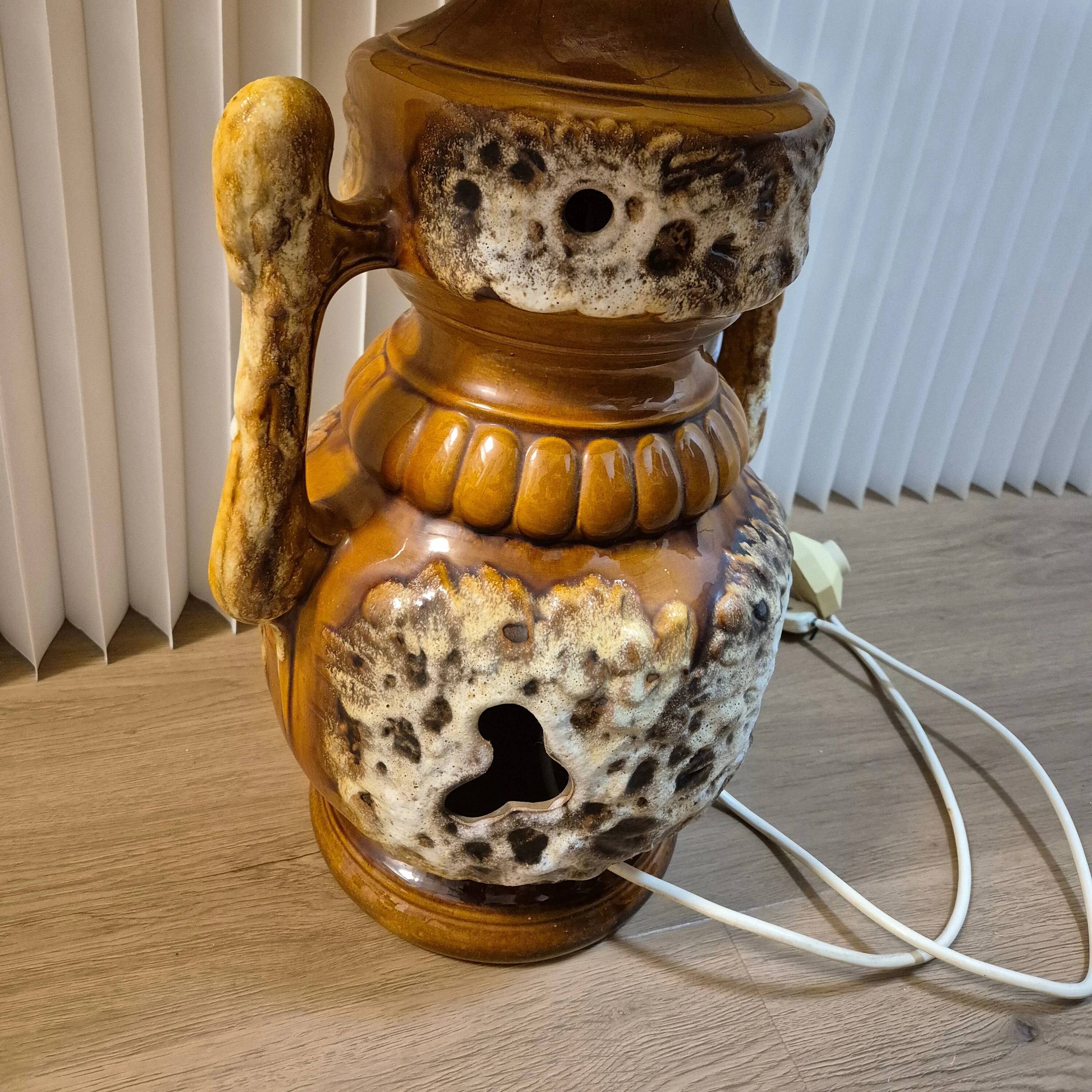 Vintage 1970s ceramic sun lamp