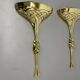 Set of 2 xxl 48cm Floral Brass Wall Light Sconces by C.S. ARTE, Italy 1980s