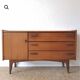 ✨ Superb Scandinavian sideboard convertible into a dressing table – Teak – 1950s