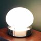 Table lamp in stainless steel and opaline glass by Tronconi Illuminazione, Italy 1970s
